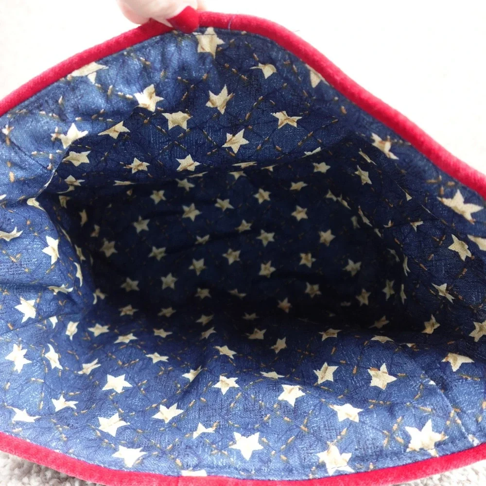 Longaberger 2001 Collectors Club Whistlestop Basket Liner American Pride Navy